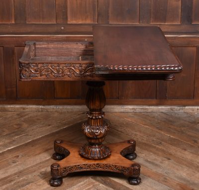 19th Century Padouk Fold-over Games Table SAI3686 - Image 15