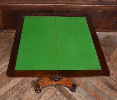 19th Century Padouk Fold-over Games Table SAI3686 - Image 17