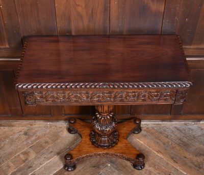 19th Century Padouk Fold-over Games Table SAI3686 - Image 18