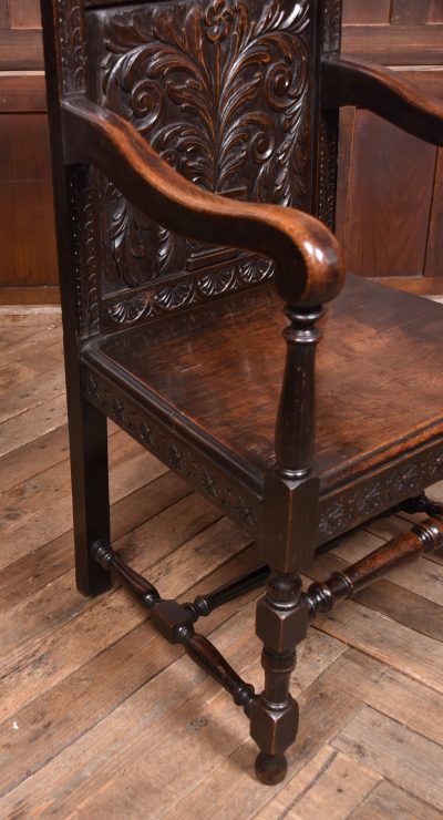19th Century Oak Hall Chair SAI3757 - Image 2