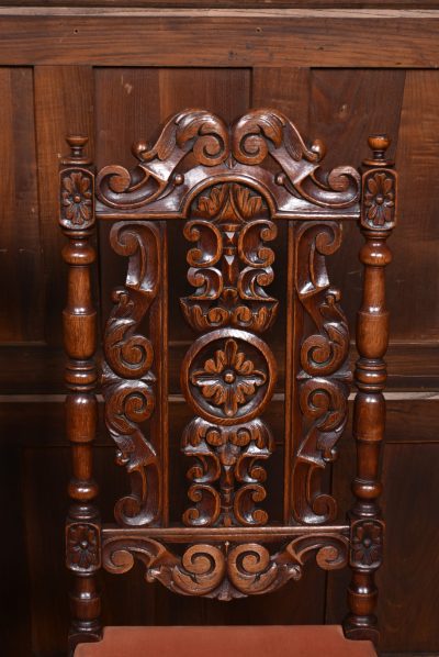 Pair Of Victorian Oak Bergere Side Chairs SAI3736 - Image 4