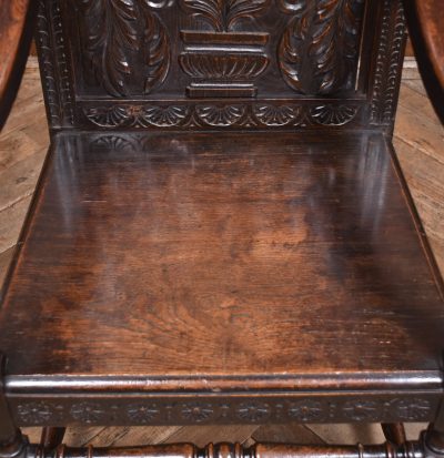 19th Century Oak Hall Chair SAI3757 - Image 6
