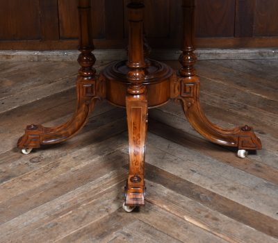 Octagonal walnut centre table SAI3680 - Image 3