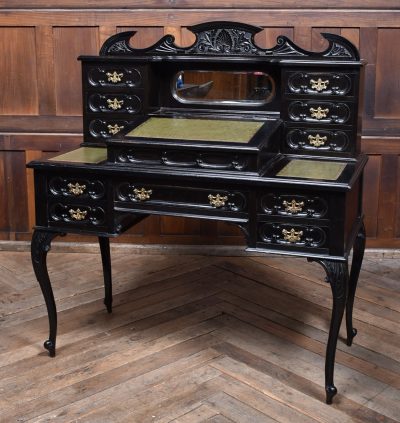 Black Lacquered Edwardian Ladies Writing Desk SAI3774 - Image 2