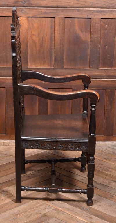 19th Century Oak Hall Chair SAI3757 - Image 8