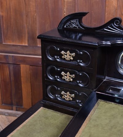 Black Lacquered Edwardian Ladies Writing Desk SAI3774 - Image 4