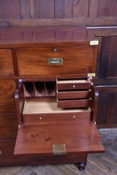 Mahogany Secretaire Campaign Chest SAI3884 - Image 10