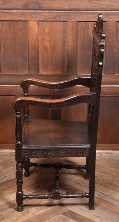19th Century Oak Hall Chair SAI3757 - Image 10