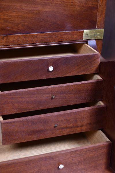 Mahogany Secretaire Campaign Chest SAI3884 - Image 11