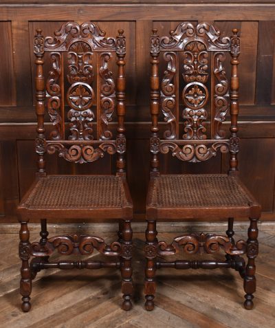 Pair Of Victorian Oak Bergere Side Chairs SAI3736 - Image 11