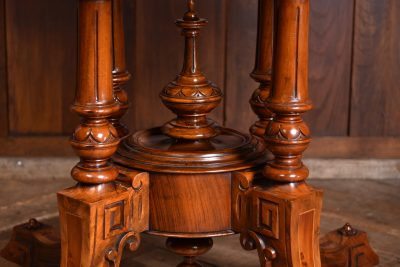 Octagonal walnut centre table SAI3680 - Image 8