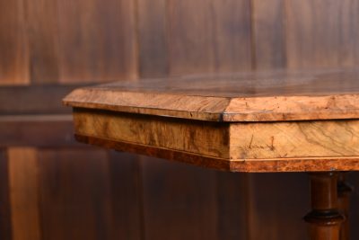 Octagonal walnut centre table SAI3680 - Image 9