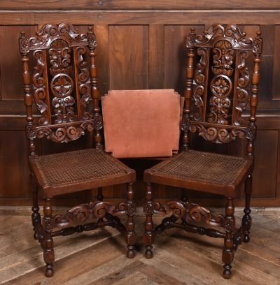Pair Of Victorian Oak Bergere Side Chairs SAI3736 - Image 15