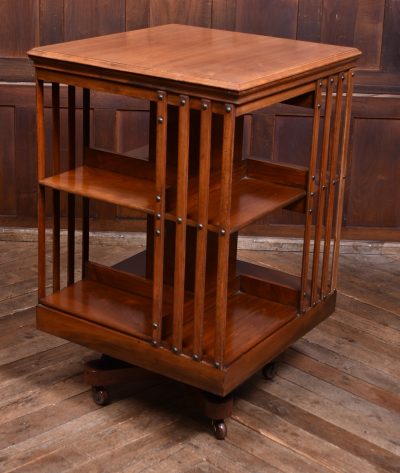 Edwardian Walnut Revolving Bookcase SAI3688 - Image 4