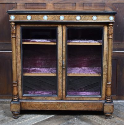 Victorian Walnut Display Cabinet SAI3834 - Image 2