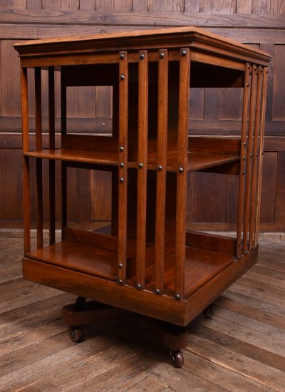 Edwardian Walnut Revolving Bookcase SAI3688 - Image 5