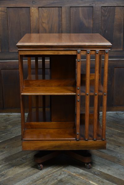 Edwardian Walnut Revolving Bookcase SAI3688 - Image 8