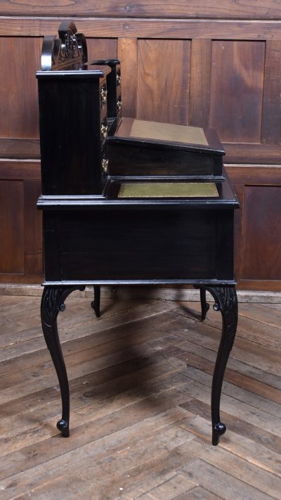 Black Lacquered Edwardian Ladies Writing Desk SAI3774 - Image 15