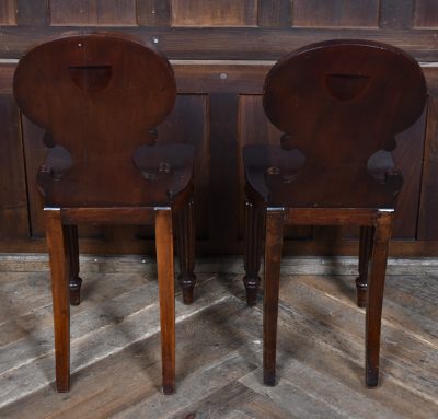 Pair of 19th Century Mahogany Hall Chairs SAI4133 Mahogany Antique Chairs 11 Pair of 19th Century Mahogany Hall Chairs SAI4133 - Image 11