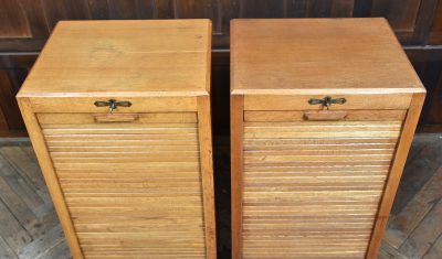 Pair Of Oak Tambour Front Filing Cabinets SAI3823 - Image 6