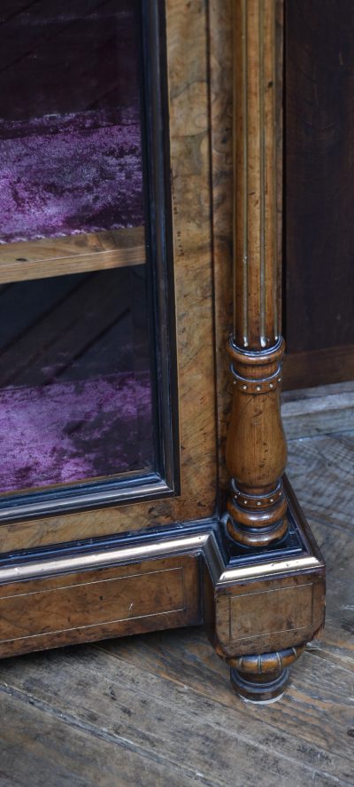 Victorian Walnut Display Cabinet SAI3834 - Image 11