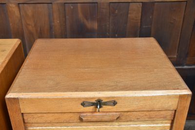 Pair Of Oak Tambour Front Filing Cabinets SAI3823 - Image 8