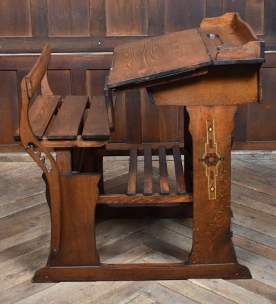 Edwardian Oak Desk And Chair SAI3793 - Image 5