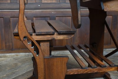 Edwardian Oak Desk And Chair SAI3793 - Image 6