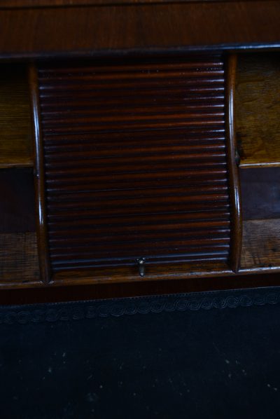 Continental Walnut Secretary Baroque / Roll Top Bureau SAI3635 - Image 5