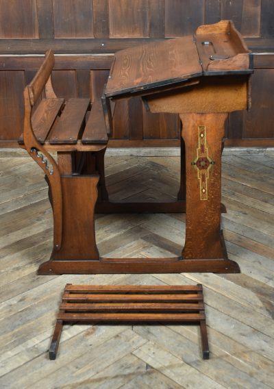 Edwardian Oak Desk And Chair SAI3793 - Image 8