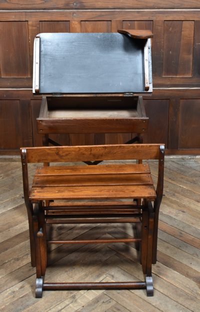 Edwardian Oak Desk And Chair SAI3793 - Image 16