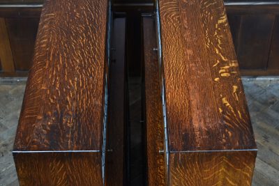Pair of Edwardian Oak Barrister Bookcase with Leaded Glass SAI3804 - Image 19