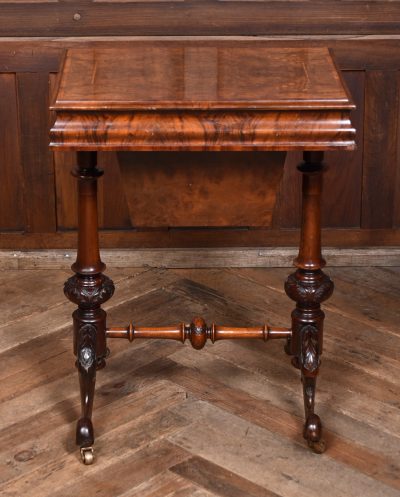 Victorian Walnut Sewing / Working Table SAI3724 - Image 13