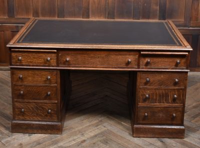 Victorian Oak Partner Desk SAI3753 - Image 4
