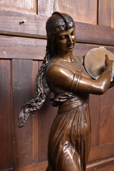 Bronze Figure "Danseuse Au Tambourine" (dancer With Tambourine) SAI3778 - Image 2