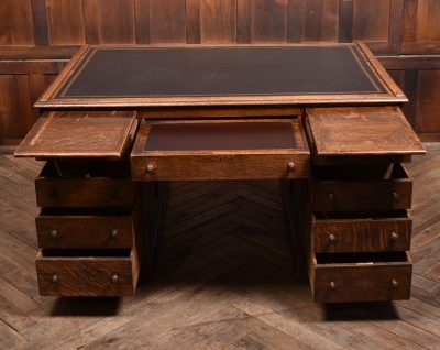 Victorian Oak Partner Desk SAI3753 - Image 7