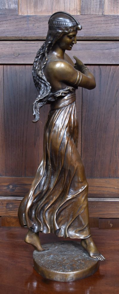 Bronze Figure "Danseuse Au Tambourine" (dancer With Tambourine) SAI3778 - Image 6