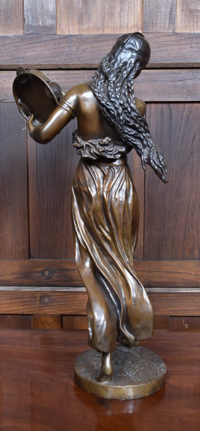 Bronze Figure "Danseuse Au Tambourine" (dancer With Tambourine) SAI3778 - Image 8