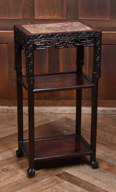 Chinese Marble Top Side Table SAI3726 - Image 2