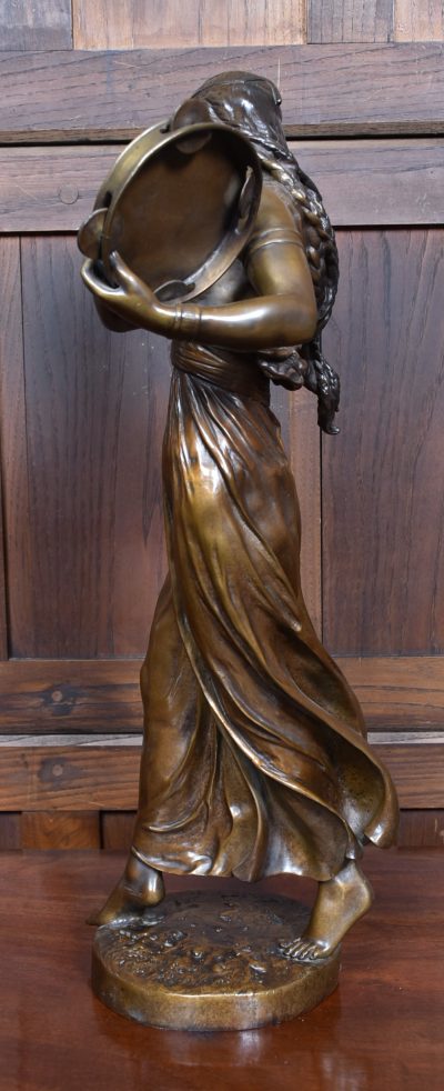 Bronze Figure "Danseuse Au Tambourine" (dancer With Tambourine) SAI3778 - Image 9