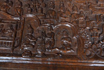 19th-century Indian Teak Storage Chest SAI3894 - Image 5