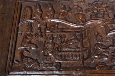 19th-century Indian Teak Storage Chest SAI3894 - Image 6
