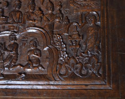 19th-century Indian Teak Storage Chest SAI3894 - Image 7