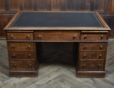 Victorian Oak Partner Desk SAI3753 - Image 16