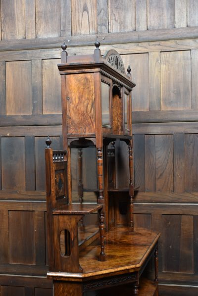 Victorian Walnut Display Cabinet SAI3760 - Image 14