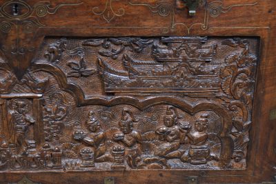 19th-century Indian Teak Storage Chest SAI3894 - Image 12