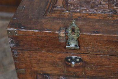 19th-century Indian Teak Storage Chest SAI3894 - Image 13