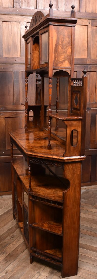Victorian Walnut Display Cabinet SAI3760 - Image 17
