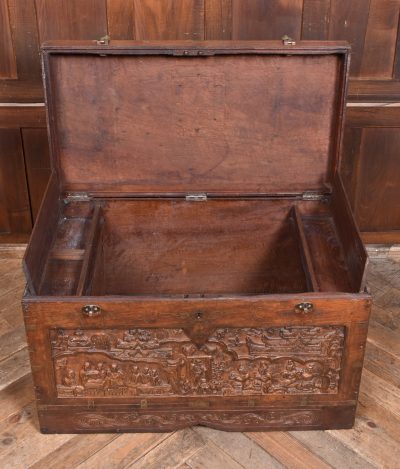 19th-century Indian Teak Storage Chest SAI3894 - Image 15