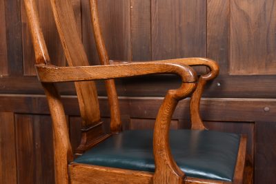 12 Queen Anne- Style Oak Chairs SAI3740 - Image 10